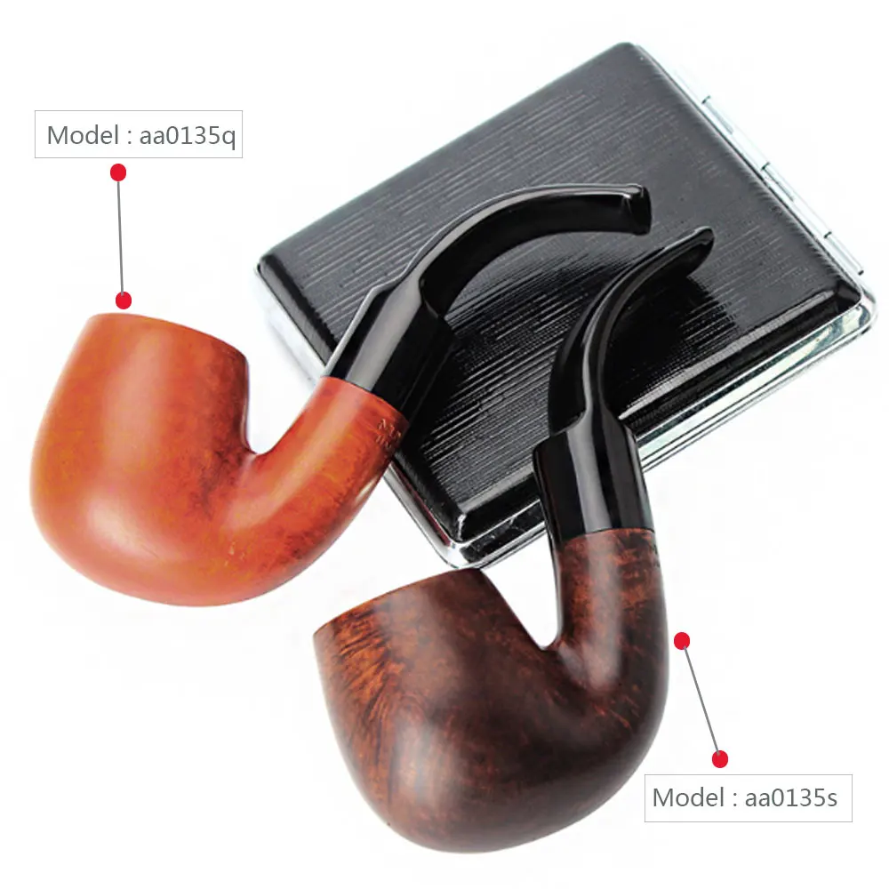 MUXIANG NEW Handmade Briar Wood Straight Stem Mouthpiece Tulip Men's Pipe For Smoking For Smoking With 9MM Filter Premium Gifts