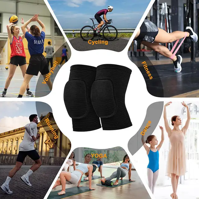 Dance Sponge Knee Pad Warm Volleyball Dance Kneel Anti Collision Exercise Thicken Knee Pad Sports Dance Knee Pad Skating 2