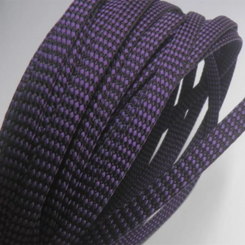 Purple and Black Expandable Cable Sleeve – 12mm Insulated Braid