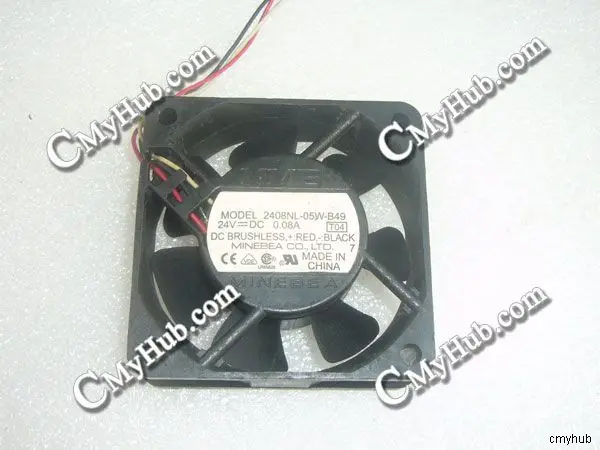 

Для NMB 2408NL-05W-B49 T04 DC24V 0.08A 6020 6 см 60 мм 60x60x20 мм 3-контактный охлаждающий вентилятор 2408NL-05W-B49 T04