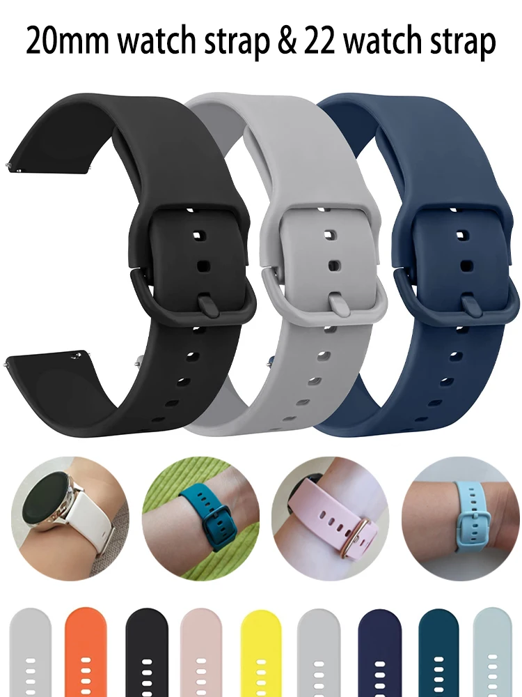 20mm Galaxy Active 44mm Band Size 20mm 22mm Silicone Band For