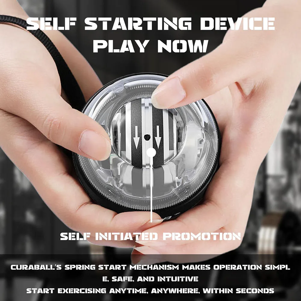 Auto Counter Gyro Ball Wrist Power LED Wrist Ball  Power Trainer Ball for Forearm Gyro Wrist Exerciser for Strengthening Muscle