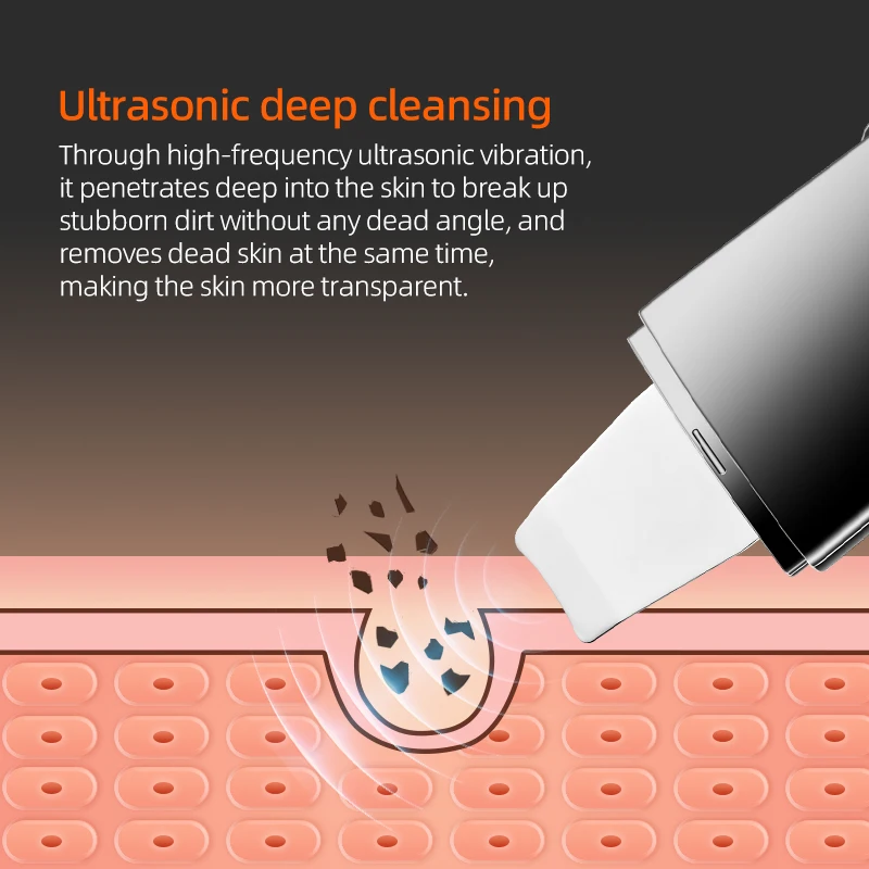 EMS Ultrasonic skin blackhead scrubber IXP5 waterproof low-noise phototherapy facial lifting ultrasonic facial cleaning peeler