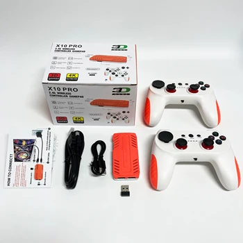 Nuova Console di Gioco 4K X10 PRO 128G 2026 con 50K Giochi Integrati, Oltre 40 Emulatori, Giochi Retro e Controller Dual 2.4G
