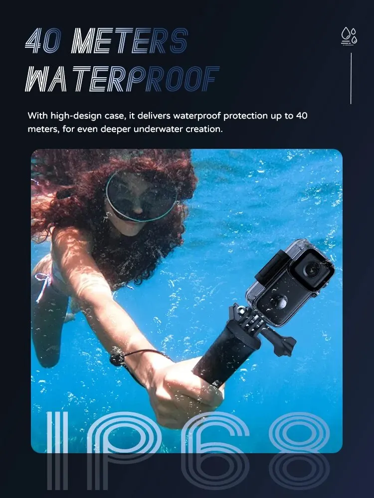 SJCAM C200 Pro 4K Action Camera with Portable Body 5M Body Waterproof FHD 6-Axis GYRO Video Body 5G WiFi Night Vision Sports DV 5