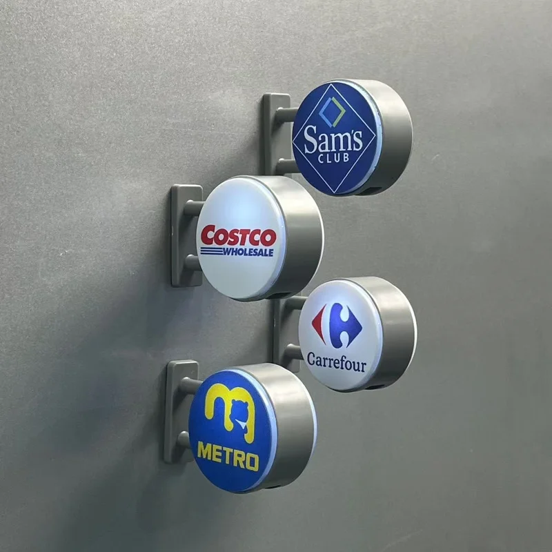 3d Magnetic Fridge Stickers Convenience Store Magnets Luminous Light Box Decor