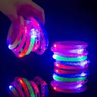 15Pcs LED Light Up Bracelets Neon Glowing Bangle Luminous Wristbands Glow in The Dark Party Supplies Kids Adults LED Arm Band 1