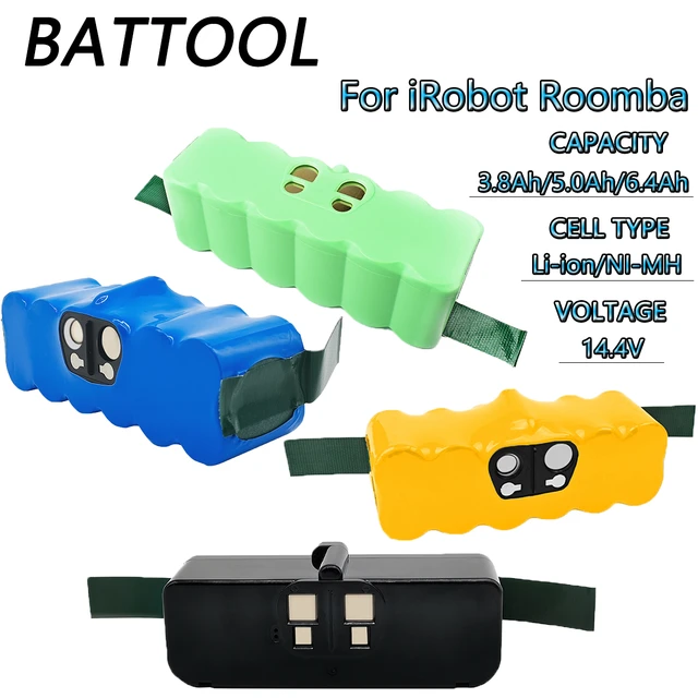 14.4V 5200mAh Ni-MH Battery Replacement for Authentic Irobot Roomba 500 600  700 Series Battery 555 595 620 630 650 660 790 - AliExpress