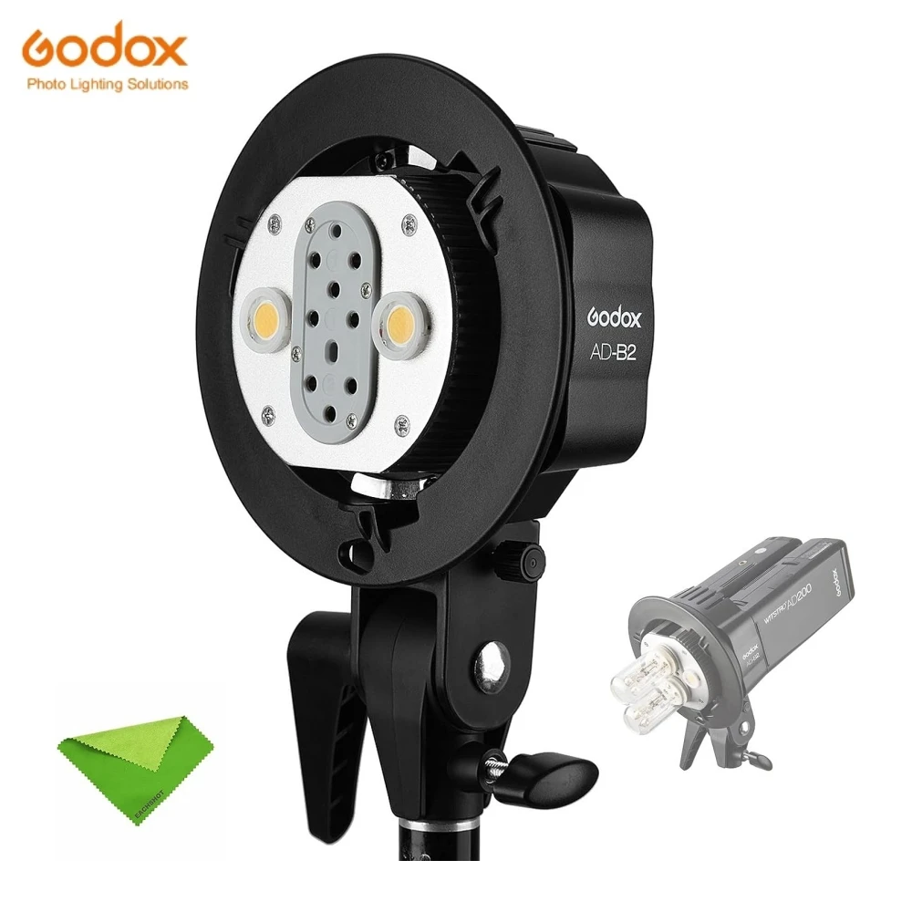 

Godox AD-B2 Flash Bracket for AD200 AD200Pro Dual Power Twin Head Bowens Mount to Install 2 Godox AD200 AD200Pro