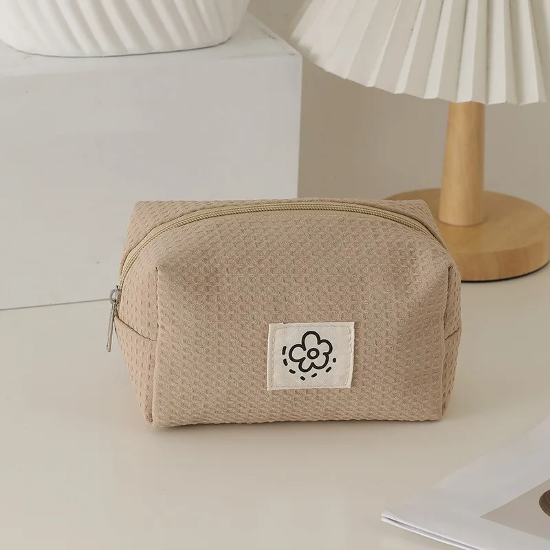 Pochette de rangement - Beige gaufré