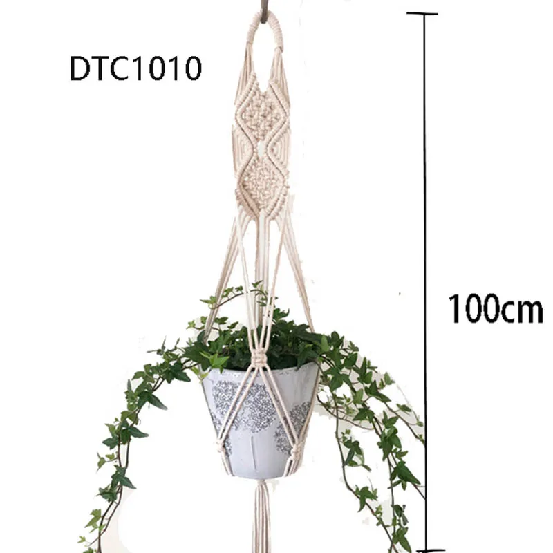 Macrame Plant Hanger Handmade macrame plant hanger plant holder pot hanger pot tray for Wall Decoration Balcony Flower
