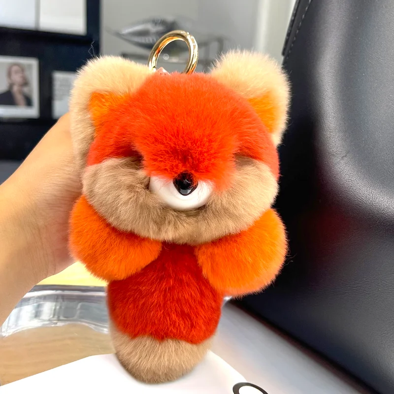 

Fox New Real Fur Handmade Cute Key Chains Keychains Bag Accessory Car Handbag Keychain For Women Girls Keyrings Gifts Friends