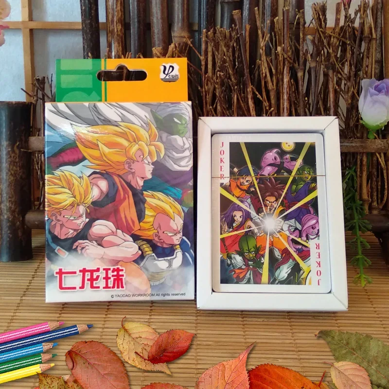54Pcs Cards Anime Dragon Ball Z Poker Toy Cosplay Son Goku Board Game Cards Hardcover Collection Box 5