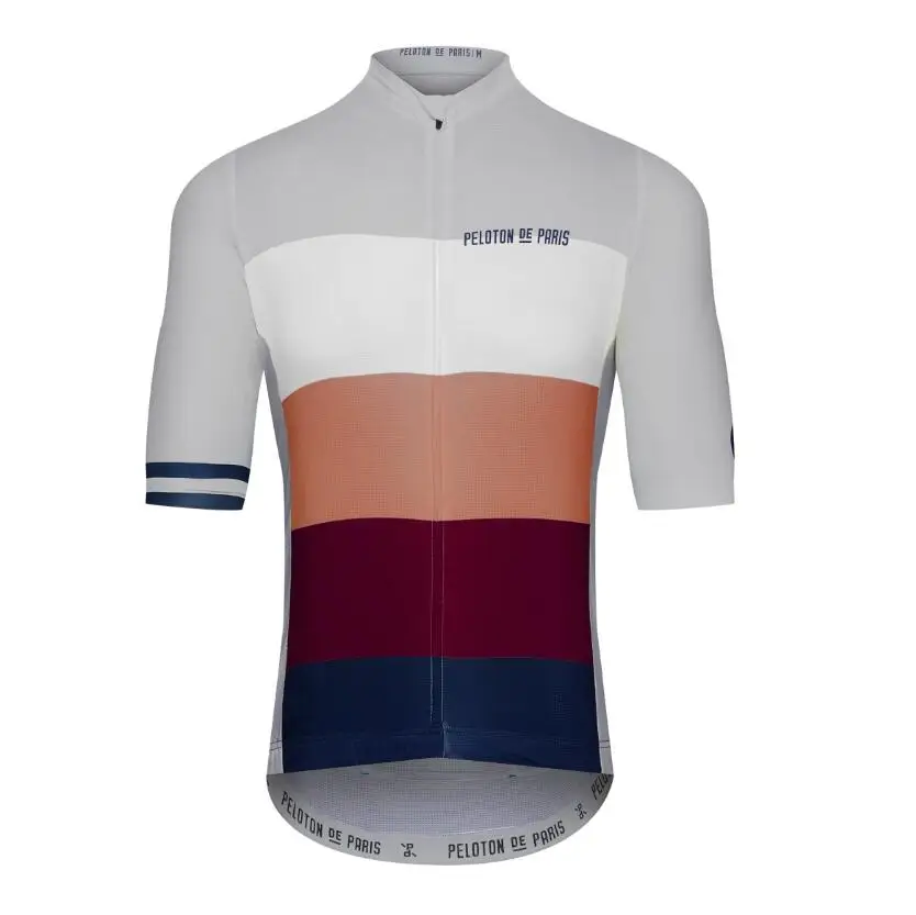 thumbnail image 1 of Camisetas de ciclismo PELOTON DE PARIS para hombre, ropa de ciclismo profesional de manga corta, transpirable, de secado rápido, de verano, a bajo precio, 1 of 5