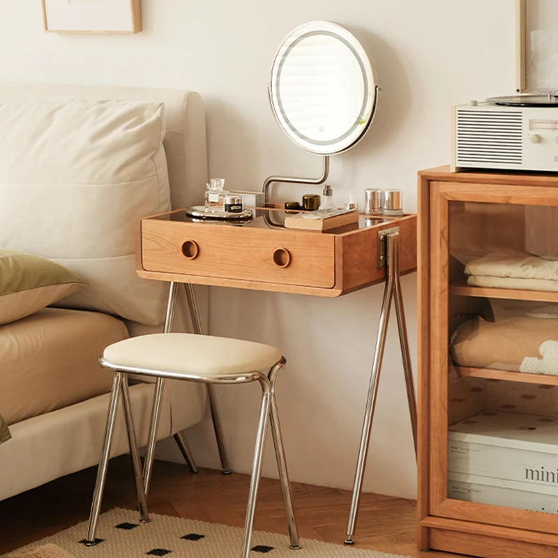 

Nordic Aesthetic Dresser Cabinet Drawers Minimal Wood Modern Bedroom Makeup Table Storage Organizer Mesa De Maquillaje Funiture