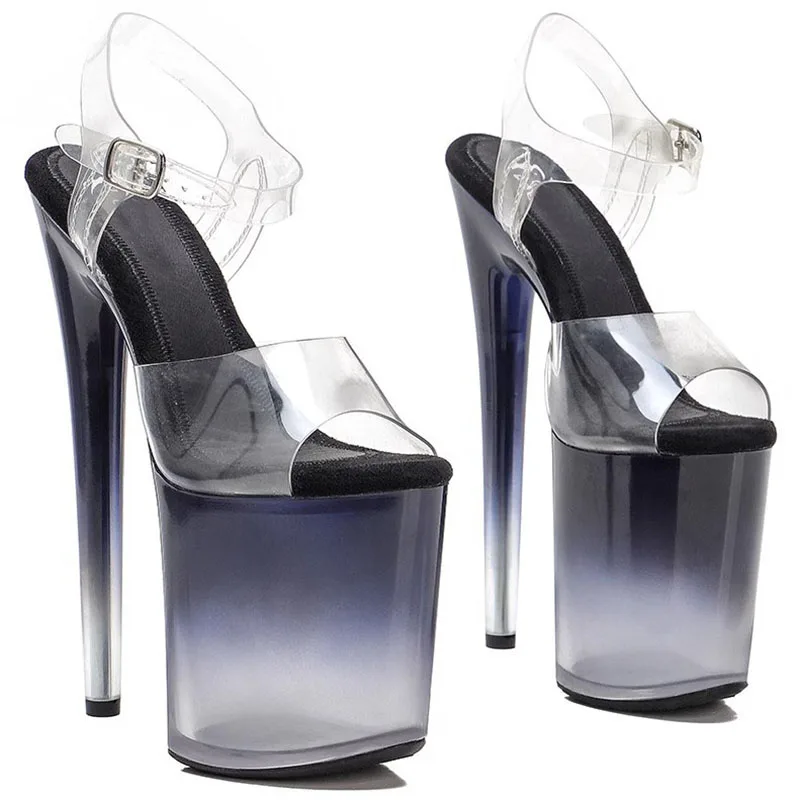 

LAIJIANJINXIA New 20CM/8Inch PVC Upper Sexy Exotic Women/Girl Sandals Platform Fashion High Heels Pole Dancing Shoes 110