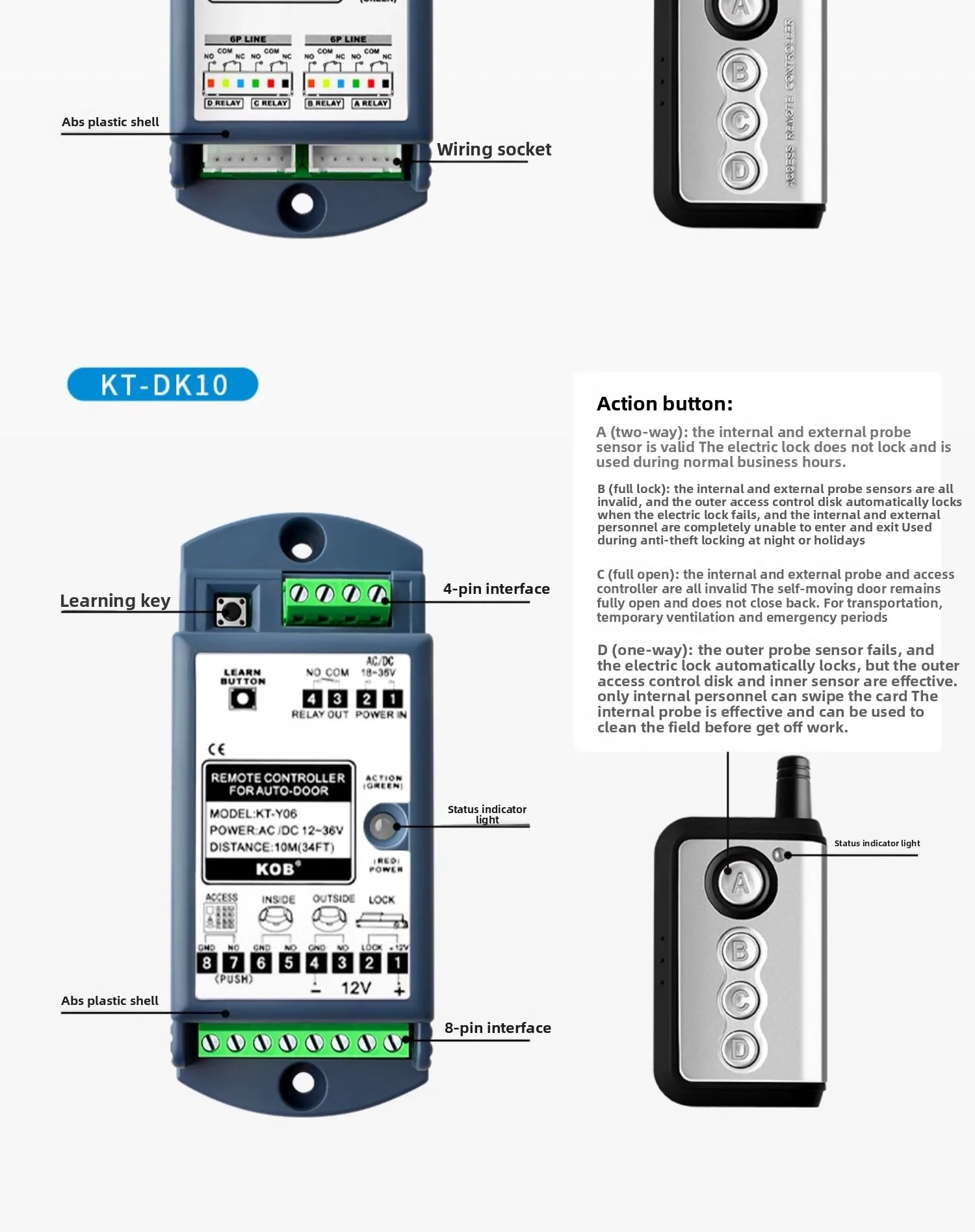 brand automatic door electronic access control system remote control single-chan