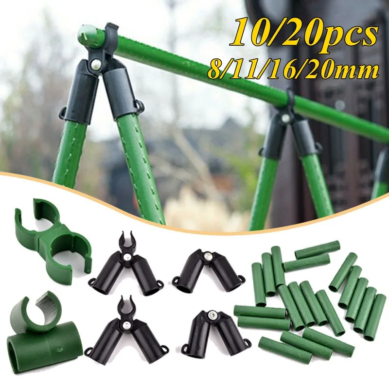 Plant Support Universal Plastic Clips 10PCS Fixed Connector Pillars 8/11/16/20mm Diameter Fastener Adjustable