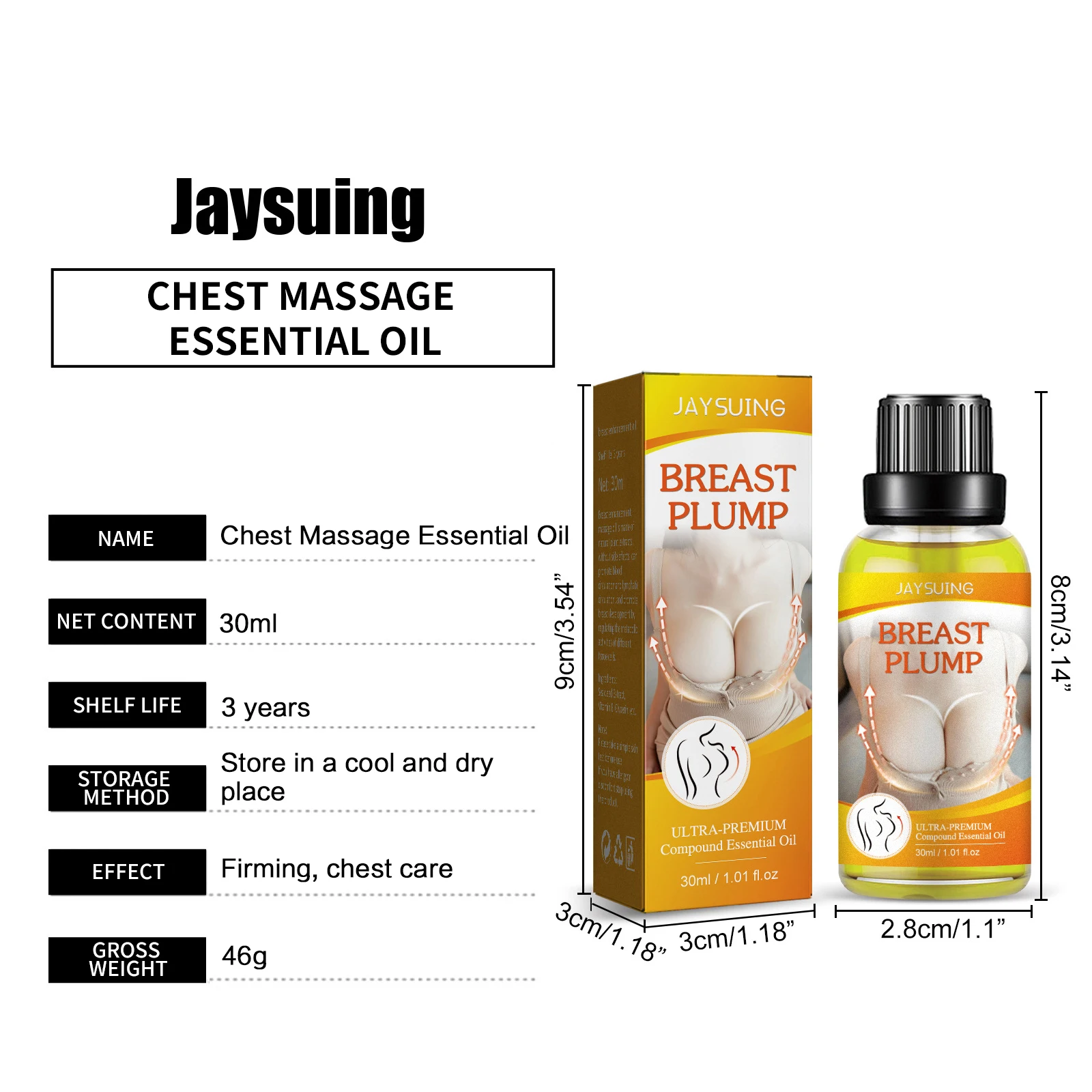 Jaysuing Breast Beauty Roller Ball Essential Oil Sexy Breast Massage Oil Big  Breasts Prevent Breast Sagging