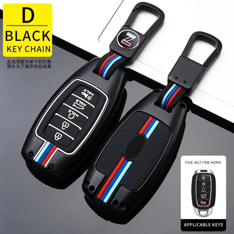 Portachiavi in lega per auto per Hyundai Palisade Grandeur Azera Elantra GT Kona 2018 2019 accessori per la copertura della protezione del telecomando intelligente - S644907b340bc4262b1b1522aa0a7a7d89