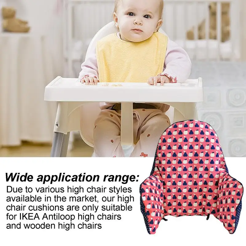 High Chair Cushion Oxford Cloth Cushion with Built-in Inflatable LiningSoft Comfortable Seat Mat with Replaceable Cover Chair