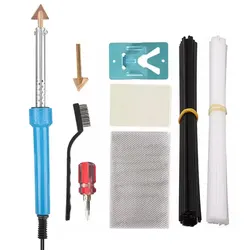 Portable 80W Plastic Welding Repair Kit with Hot Iron Stand and Wire Brush (EU Plug)
