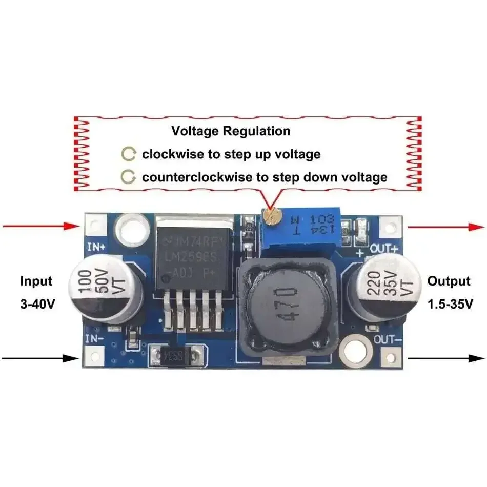 1/5/10PCS LM2596S DC-DC Step Down Variable Volt Regulator Input 3.0-40V Output 1.5-35V Adjustable Buck Converter Electronic