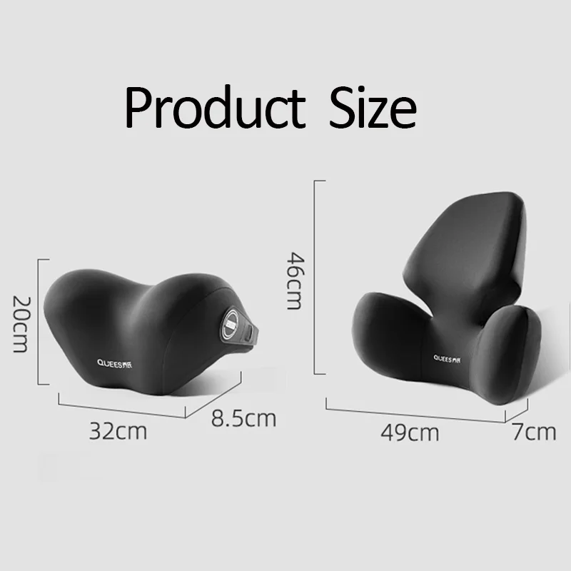 Car Lumbar Support Pillow Neck Pillow Waist Support Removable Washable Backrest Universal Vehicle Cushion