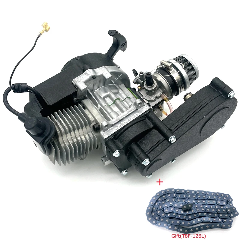 Moteur de Moto 49CC à 2 Temps avec Filtre à Air de Transmission, pour Vélo de Poche, Mini D343, Façades RL