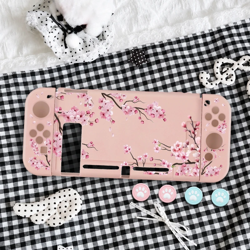 Enhanced TPU Soft Protective Case with Anti-Slip Shockproof Design and Bonus Thumb Grips