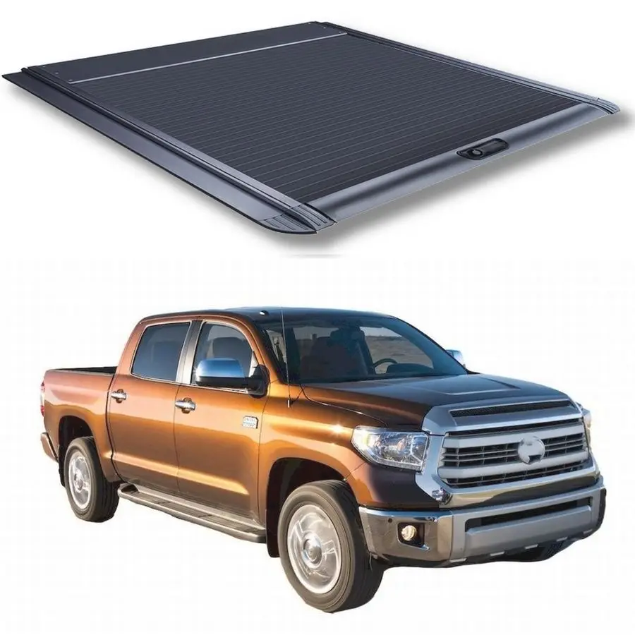 

Ousaier Pickup Aluminum Trunk Top Cover Waterproof Roller Blind Manual Retractable Fits 2007 Tundra 64.9 Inch