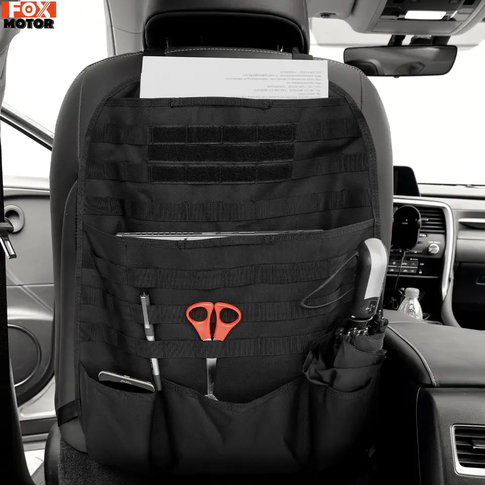 Set Organizer Tattico Per Sedile Posteriore Universale: 6 Pezzi Con Pannello MOLLE Per Auto, Jeep, SUV