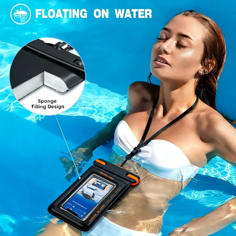 Enhanced Waterproof Phone Pouch with Floating Lanyard