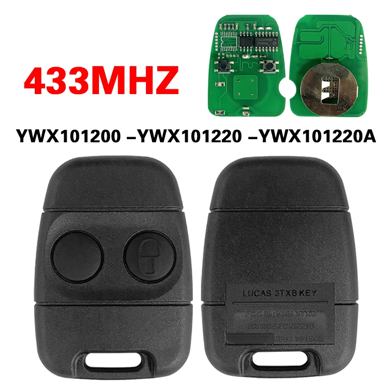 

CN004042 Aftermarket 2 Button Key For Land Rover Defender Freelander MG TF ZR ZS Remote 433 Mhz KHH 3TXB YWX101200 YWX101220