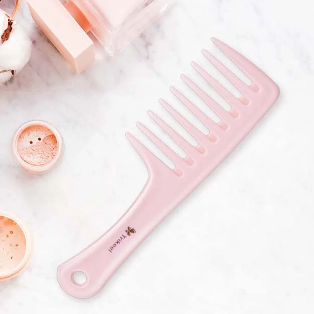 

Hairdressing Wide Tooth Comb Anti-static Scalp Massage Fine Tooth Hair Combs Salon Dyeing Hair Styling Tool Pink Hair Brush