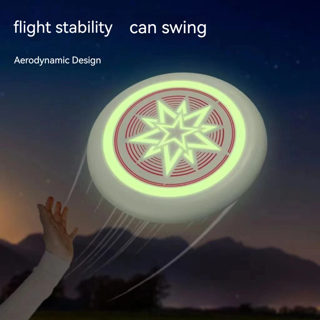 Outdoor children's sports noctilucent boomerang children spinning noctilucent frisbee parent-child game hand thrown frisbee toys