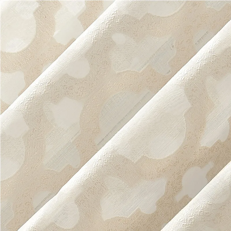 White Jacquard Tulle Sheer Curtains for Living Room Luxury Voile Curtains for Bedroom Home Decoration Window Blinds