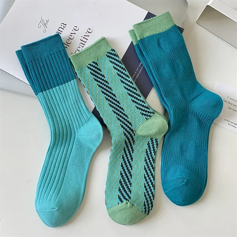 Frauen Crew Socken Neue Trendy Blau Casual Baumwolle Gemischt-Farbe Kurze Socken Weibliche Atmungsaktive Kreative Mädchen Mode Socken anti-slip