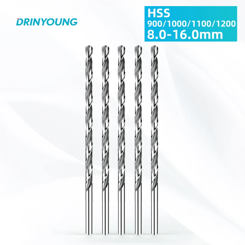 Drinyoung Extra Long Hss Straight Shank Drill Bit Set 816mm Diameter