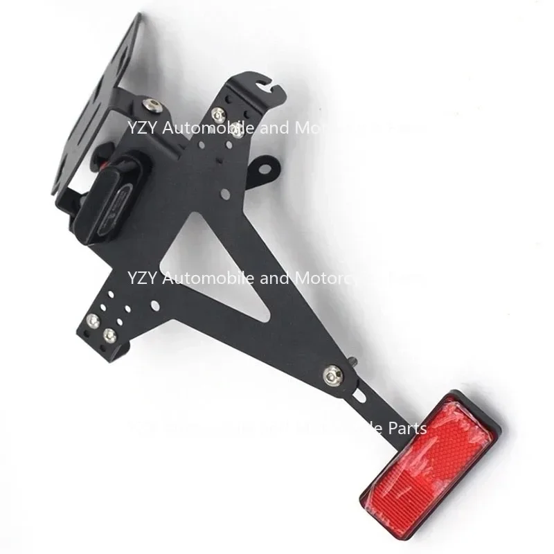 Motorcycle Adjustable Angle License Number Plate Frame Holder Bracket For Yamaha Yzf R1 R3 R6 R15 R25 Fz6 Mt-07 Mt 07