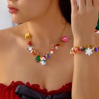 Christmas Jewelry Set Snowflake Gingerbread Men 1