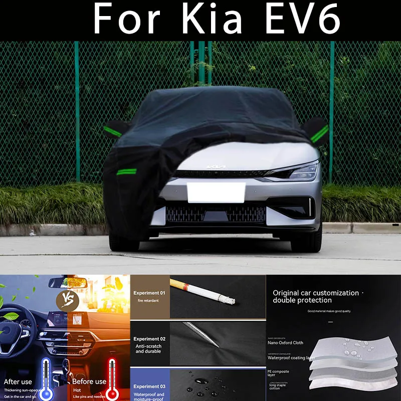 

For Kia EV6 Outdoor Protection Full Car Covers Snow Cover Sunshade Waterproof Dustproof Exterior Car accessories