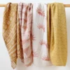 60x60cm Muslin Squares Baby Swaddle Blanket Baby Bib Scarf Handkerchief Burp Cloth Set 1
