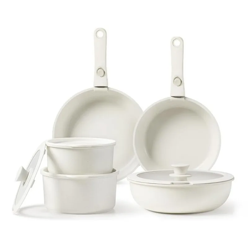 Pots and Pans Set Non-Stick Astercook Ceramic Cookware with Sensor Handles
