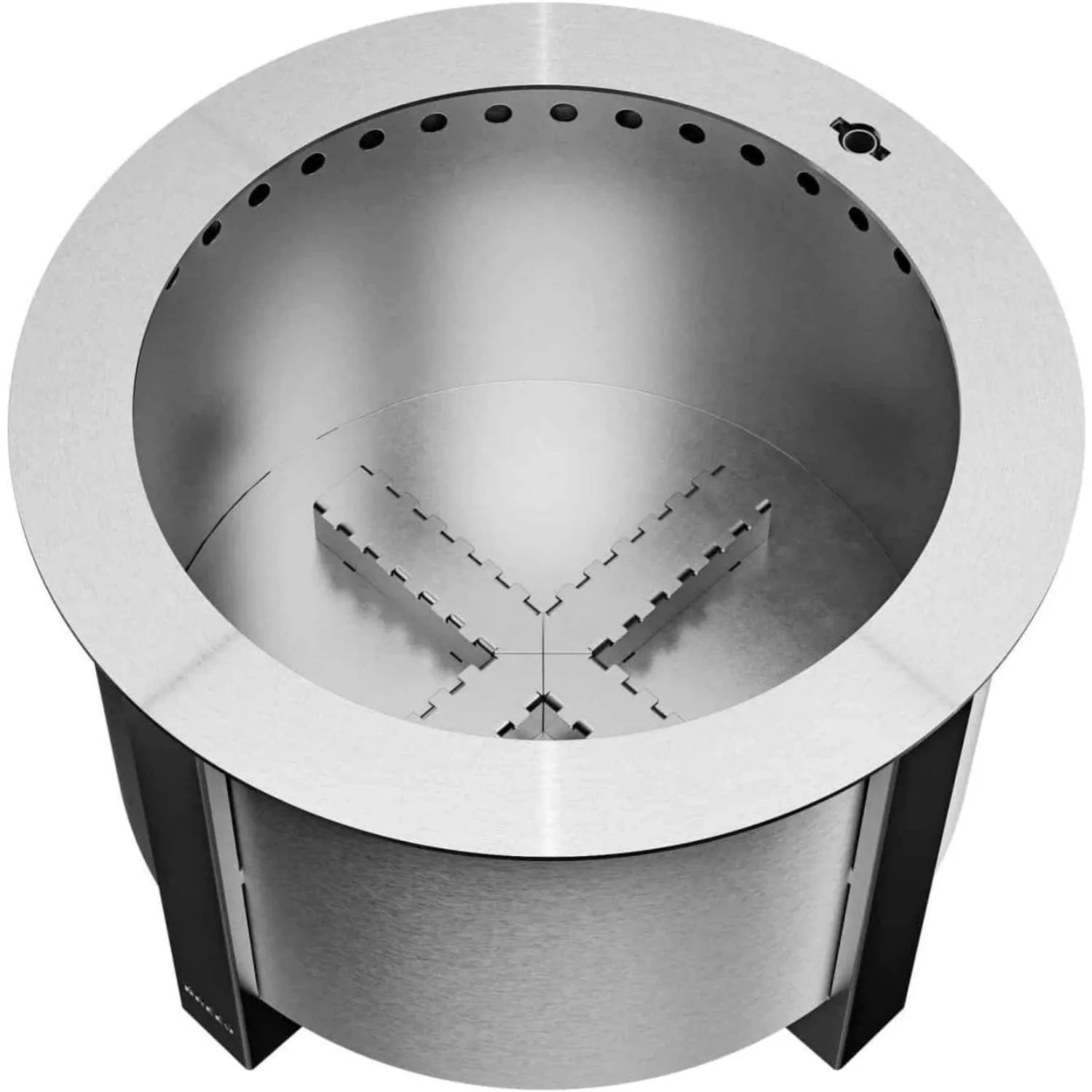 Smokeless FIrePit (X Series 19, Stainless Steel) 22.1 inch Smokeless Fire Pit for Outside 47 Pounds