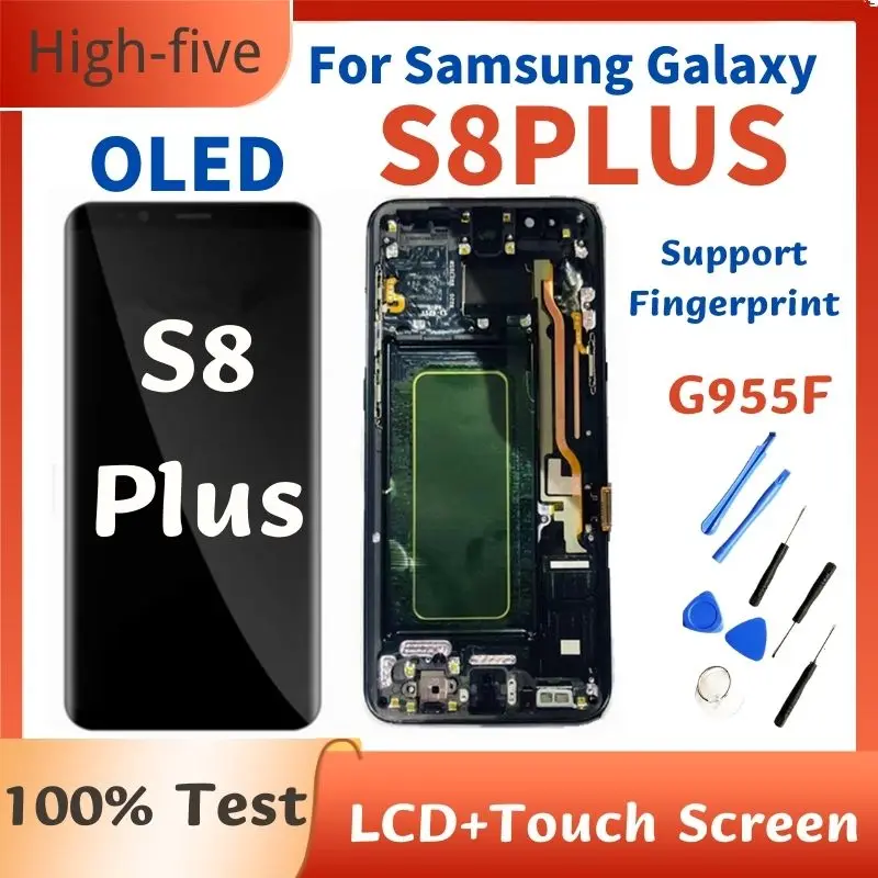 

ЖК-дисплей OLED для Samsung Galaxy S8Plus G955F/DS, сенсорный экран с дигитайзером S8 + с рамкой для Samsung Galaxy S8, G955, G955F, ЖК