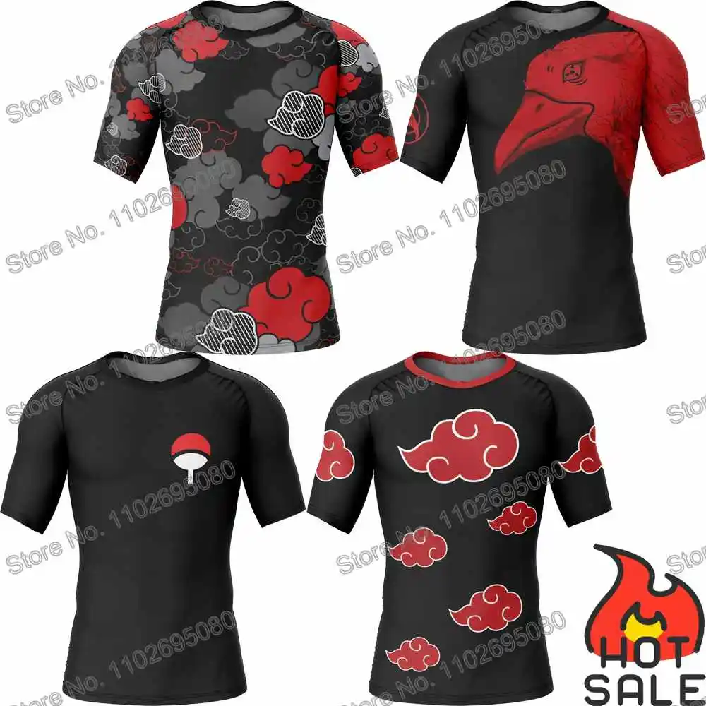 Popular Anime Surf Clothing BJJ MMA Men Cartoon Rash Guard Diving T-Shirt Tight Swimwear Summer Beach Floatsuit Women GYM Tops rash guard surfing swimsuit