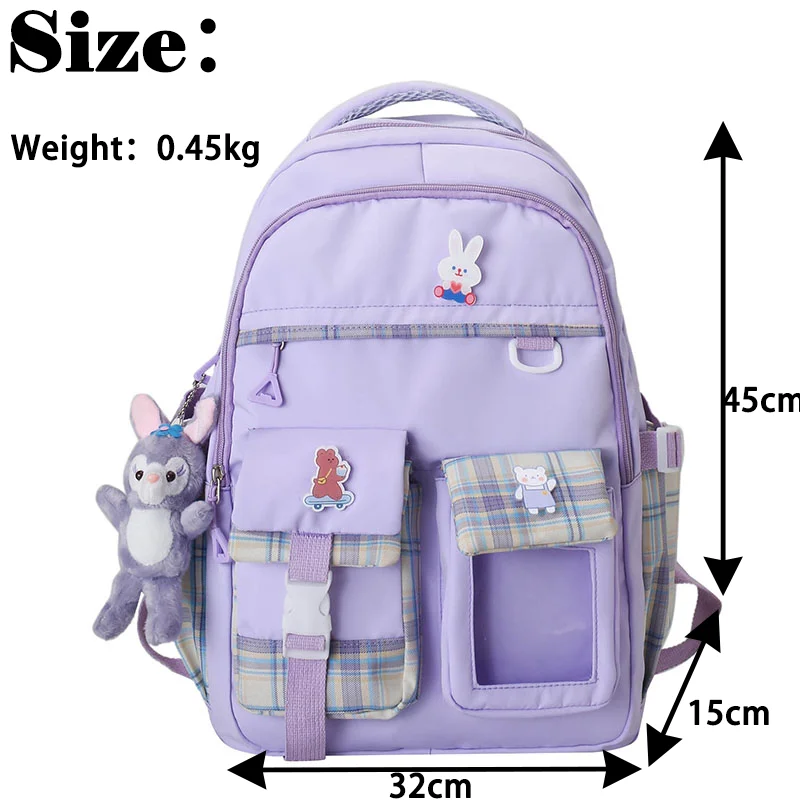 Girl Children Backpack School Bag Back Pack Pink For Kid Child Teenage Schoolbag Primary Kawaii Cute Waterproof Little Class Kit