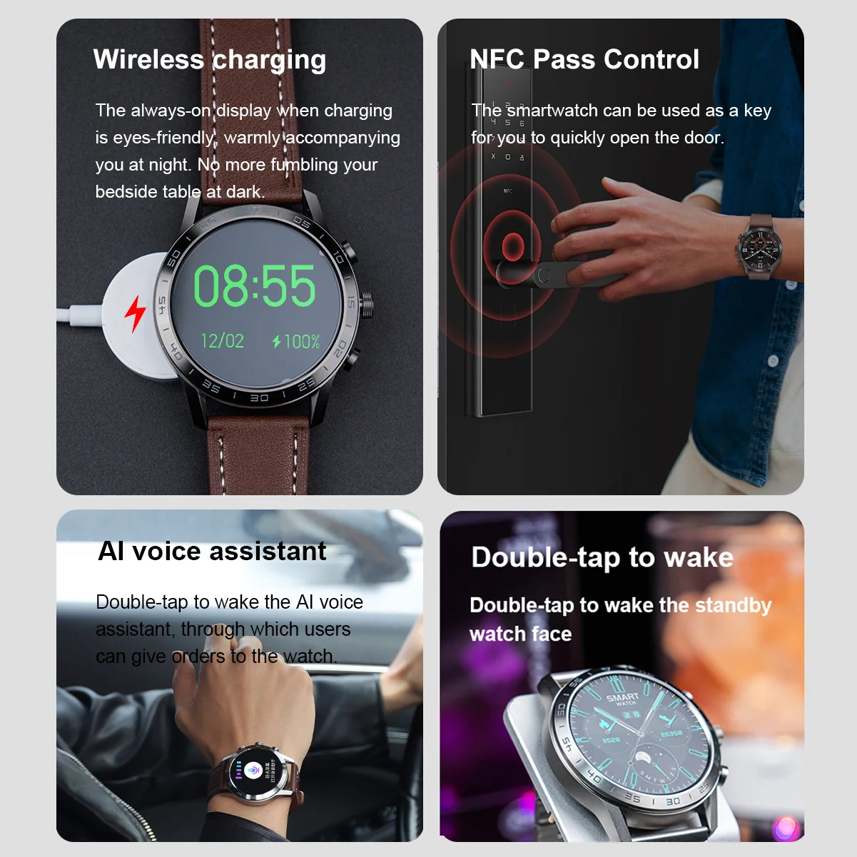 2023  GPS Ʈ ġ, 1.45 ġ HD  AMOLED ÷,   ȭ,  NFC ð, IP68  ECG Ʈġ