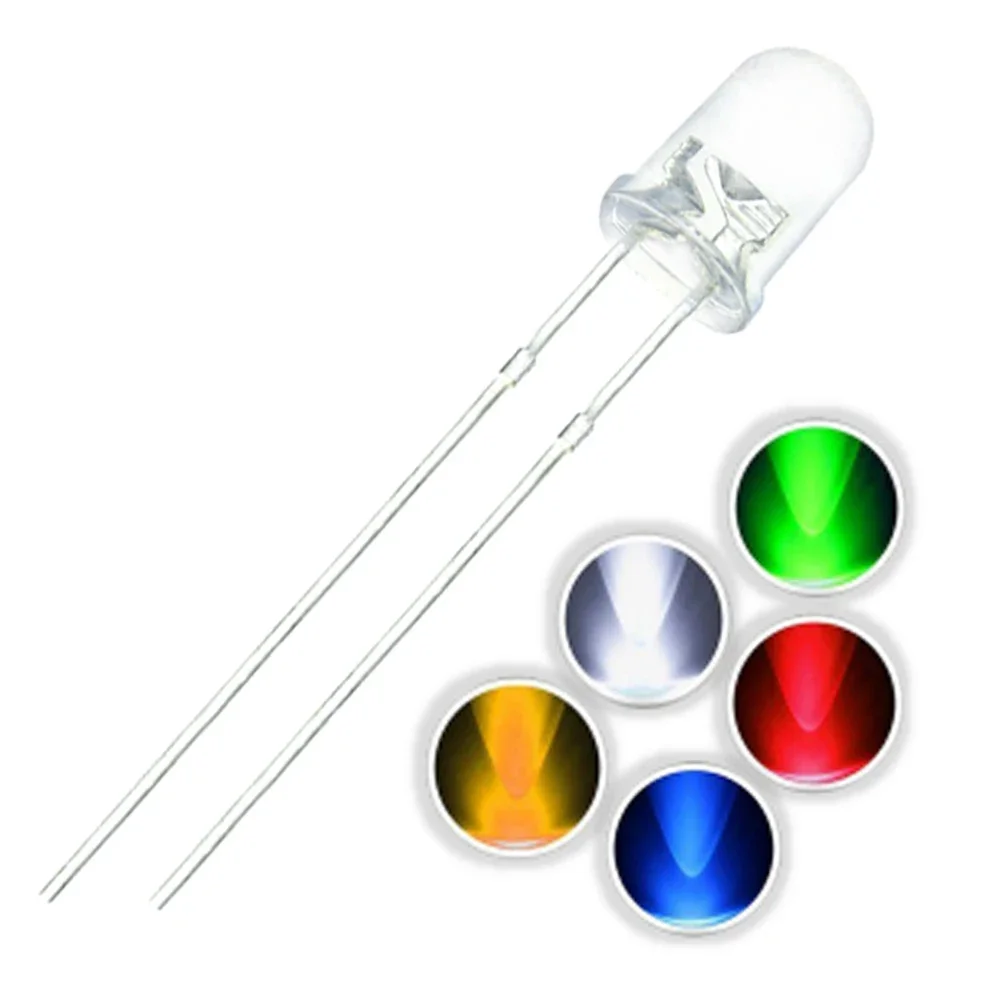 100Pcs/lot 3MM Electronic Components Kit Led Diodes Resistor Set DIY Electrolytic Capacitor Ceramic Transistor Pack Mixed Color